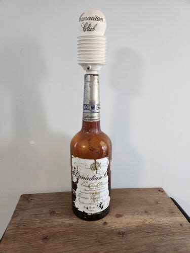 Vintage Canadian Club Whiskey Texas Mickey Empty Bottle And Pump Ebay