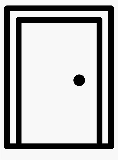 Transparent Door Clipart - Rectangle Shaped Door Black And White, HD Png Download - kindpng