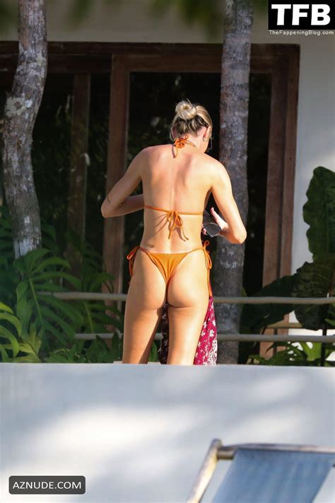 Candice Swanepoel Sexy Seen Showing Off Her Hot Bikini Body On The Poolside In Trancoso AZNude