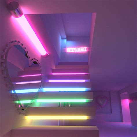 Vaporwave Room ˗ˏˋ ♡ Neon Aesthetic ˎˊ˗ Neon Bedroom Neon Room Aesthetic Rooms