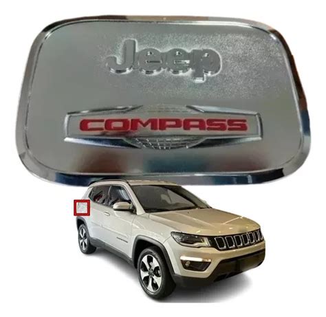 Aplique Capa Tampa Combustível Compass 2017 2023 Red Cromado Frete grátis