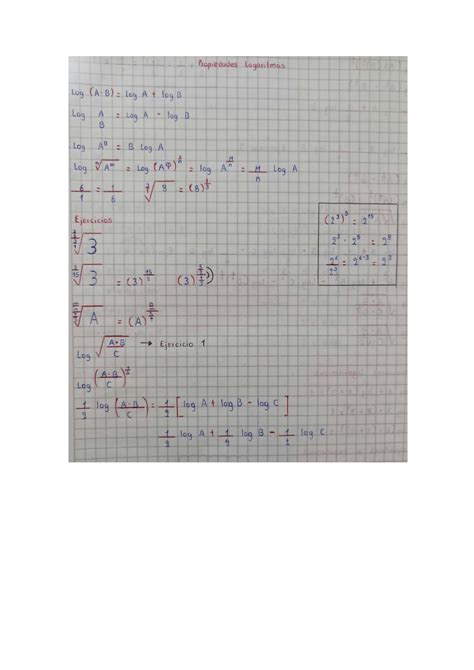 SOLUTION Propiedades Logaritmos Ecuaciones Logaritmicas Y Logaritmos A