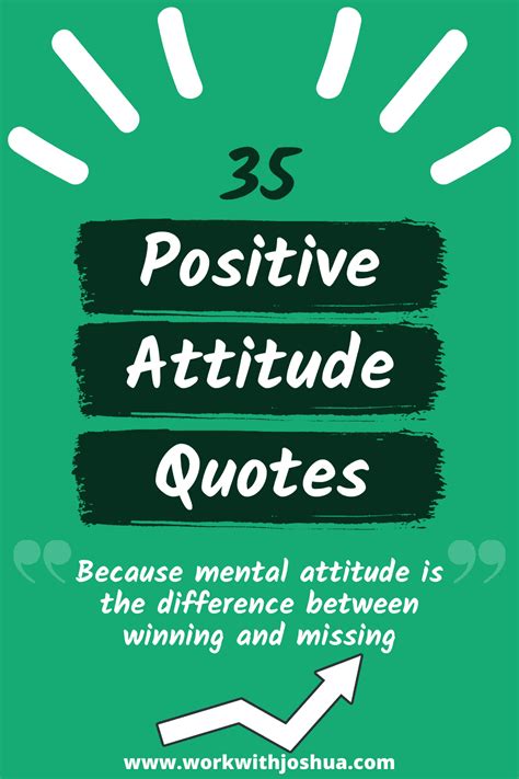 35 Inspiring Quotes About Attitude Work With Joshua