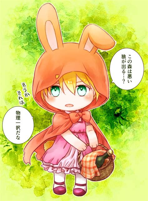 「とうらぶ八周年記念、軽率にちびキャラ🐰化リク企画第七弾 『 うちが以前出した薄い本の衣装パターンの 赤ずきんちゃんな」本歌ねこと写しねこ いぬの部屋の漫画