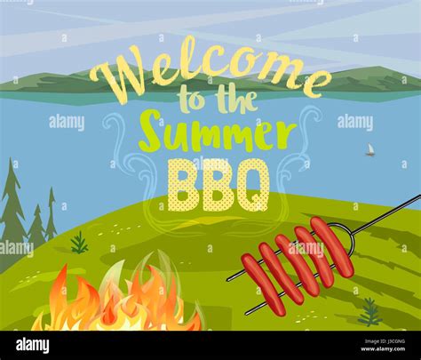 summer outdoors concept stock vector images alamy