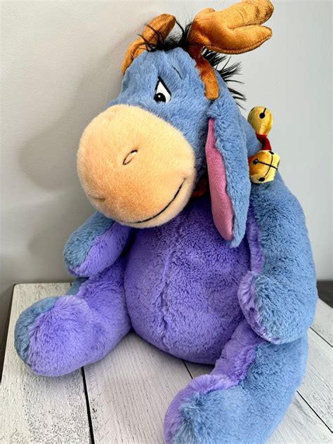 Eeyore Reindeer Christmas Disney Store Soft Plush Jingle Etsy