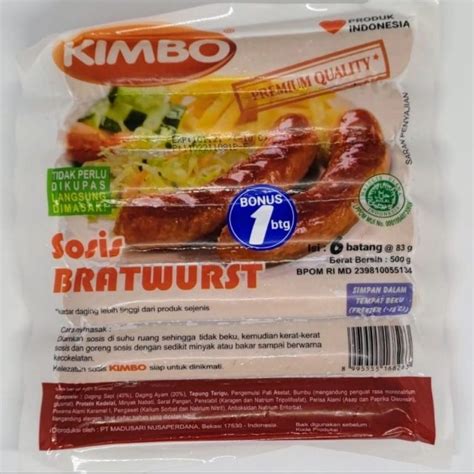 Jual Kimbo Sosis Bratwurst Original Isi Shopee Indonesia