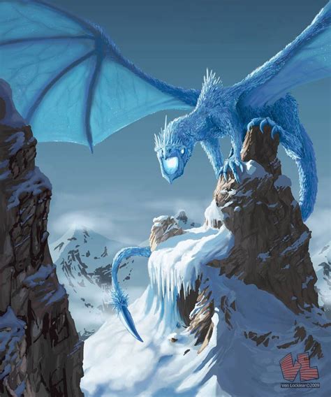 Ice Dragon by Venishi | Ice dragon, Mythical creatures, Snow dragon