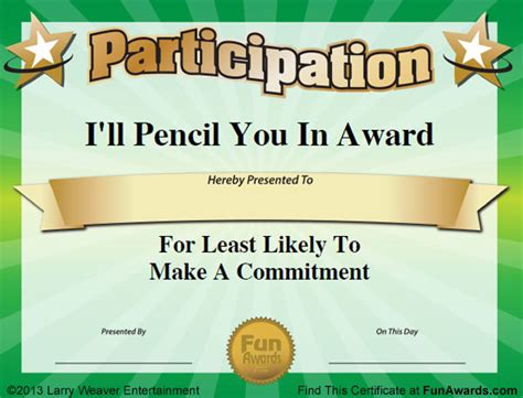 Funny Office Awards™ - 101 Printable Award Certificates for The Office