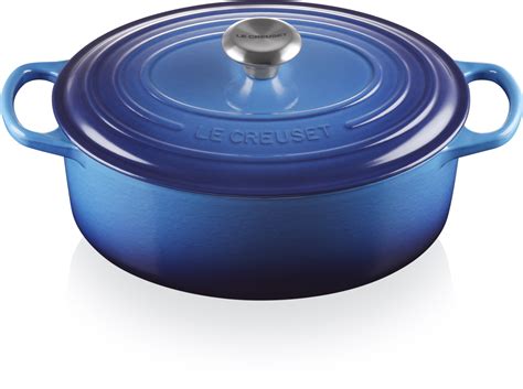 Le Creuset Bräter Signature oval in azure KochForm