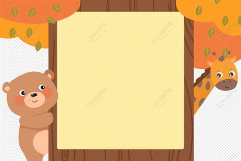 Frame Design With Wild Animals Illustration Royalty Free SVG - Clip Art ...