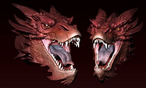 Smaug Head 3d Model 3d Printable Cgtrader