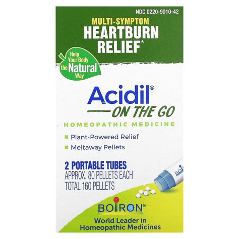 Boiron Acidil On The Go Multi Symptom Heartburn Relief 2 Portable