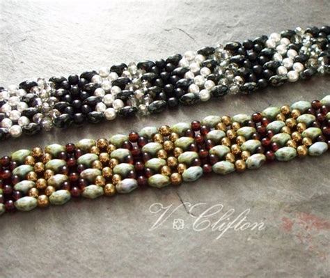 Beaded Bracelet Tutorial Raw Using Super Duos Bead Pattern Step By