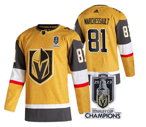 Vegas Golden Knights 81 Jonathan Marchessault Gold 2023 Stanley Cup ...