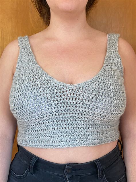 Handmade Crochet Cropped Tank Top Etsy