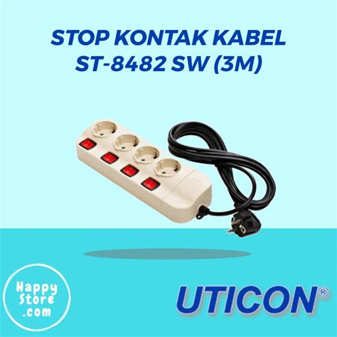 Jual Stop Kontak Uticon Lobang Switch Kabel Meter St Sw