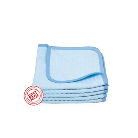 Waffle Weave Towel Light Blue 41x41cm The Rag Company