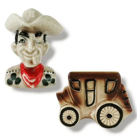 195060s Western Cowboy Carriage Salt And Pepper Fu Manchu Store