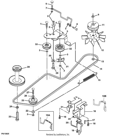 John Deere Lt180 Deck Belt Diagram