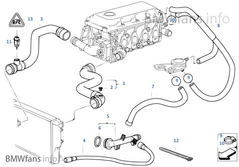 Cooling System Water Hoses Bmw 3 E46 318i M43 Europe