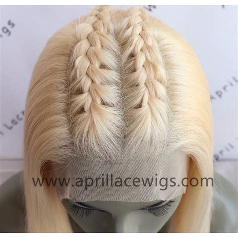 Color 613 blonde glueless lace front wig bob cut preplucked hairline