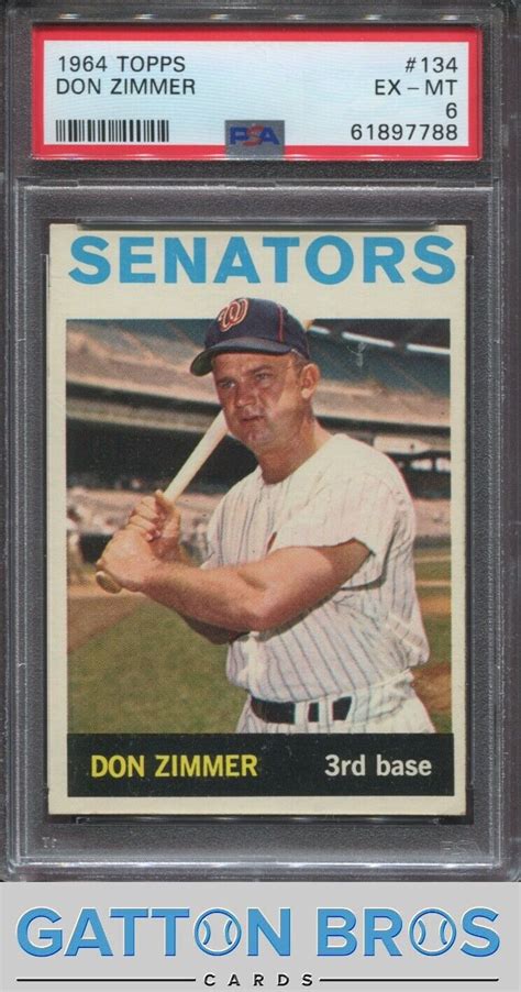 1964 Topps Don Zimmer 134 PSA 6 EX MT EBay