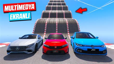 Multimedya Ekranlı Arabalar Kasisli İniş Parkurunda GTA 5 YouTube