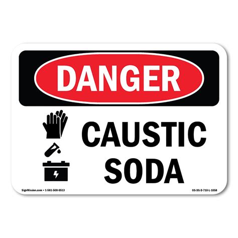 Osha Danger Sign Caustic Soda Plastic Sign Protect Your Business