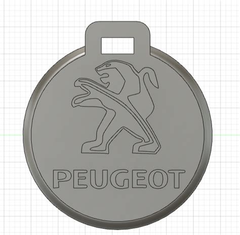 Fichier STL gratuit Pendentif porte clé Peugeot Peugeot Key ring