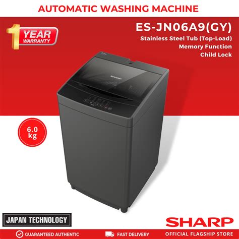 Sharp Es Jn A Gy Kg Fully Automatic Top Load Washing Machine