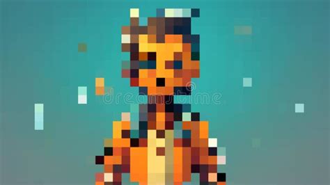 retro character  pixel art style stock video video  pixelated