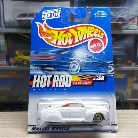 Jual HOT WHEELS TAIL DRAGGER HOT ROD MAGAZINE BLUE CARD Shopee Indonesia