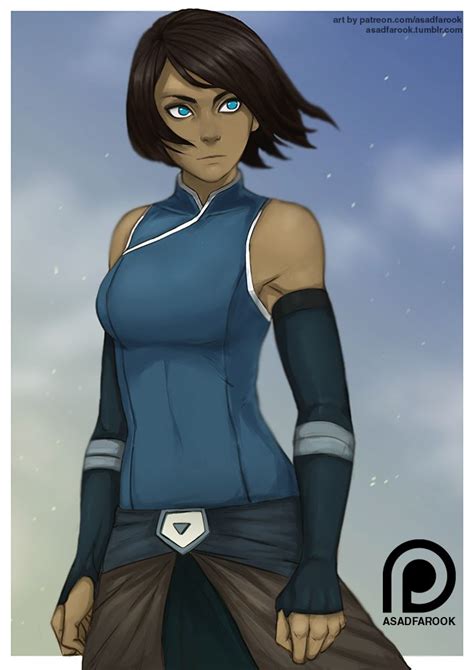 1girl Asad Farook Avatar The Last Airbender Blue Eyes Cowboy Shot Dark Skin Korra Patreon Short