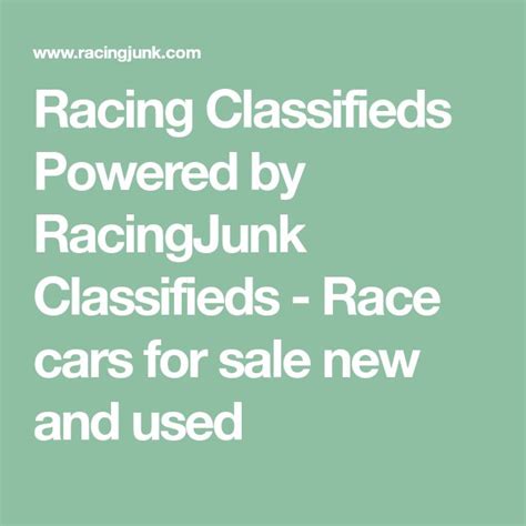 Racing Classifieds Powered by RacingJunk Classifieds - Race cars for ...