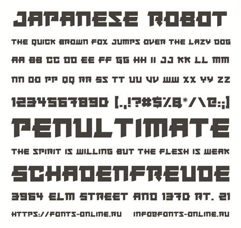 Japanese Robot Font