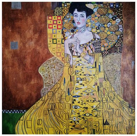 Gold Adele Gustav Klimt Painting Woman Artwork Original Art Etsy