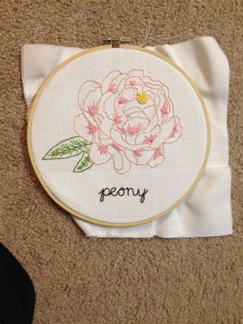 A Peony For Steph Embroidery Peonies