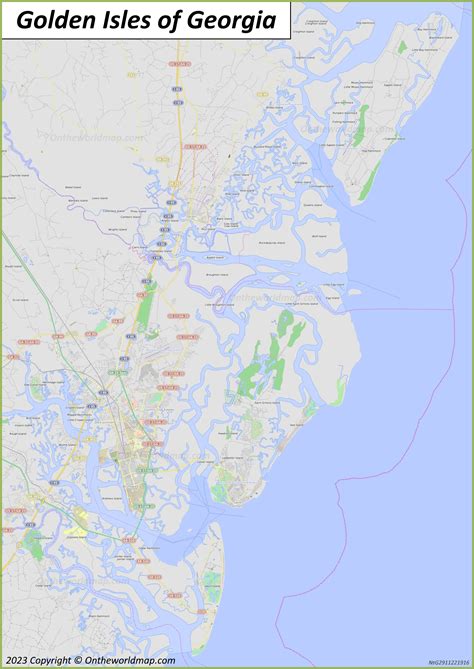 Golden Isles of Georgia Map | Georgia, U.S. | Detailed Maps of Golden ...