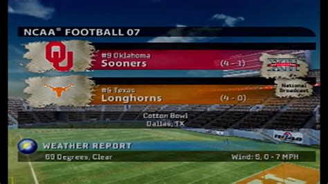 Red River Shootout 2021 9 Oklahoma Vs 5 Texas Week 6 Ncaa Football 07 No Mods Youtube