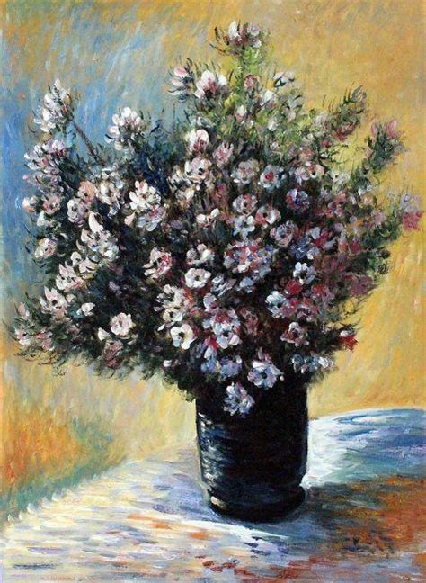 Claude Monet Vase Of Flowers Hand Painted Oil Painting On Canvas