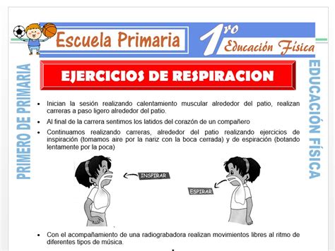 Ejercicios De Respiraci N Para Primero De Primaria Escuela Primaria