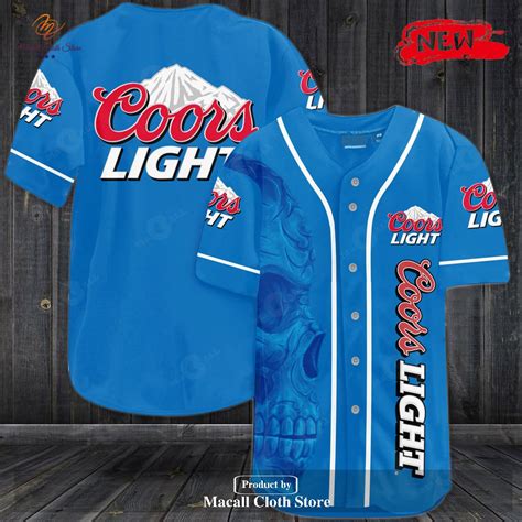 Coors Light Skull Baseball Jersey Macall Cloth Store Destination