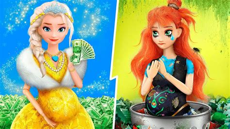 La Rica Elsa y la Pobre Anna con sus Bebés 32 Manualidades de Frozen