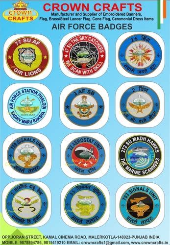 Embroidery Air Force Badges At 880000 Inr In Malerkotla Crown Crafts