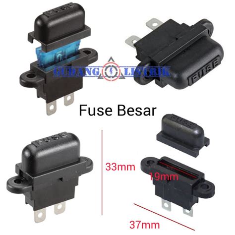 Jual Socket Fuse Holder Rumah Sekring Tancap Blade Besar Tanpa Kabel