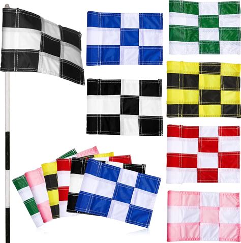 Amazon Preboun Pcs Checkered Golf Flag With Tube L X W