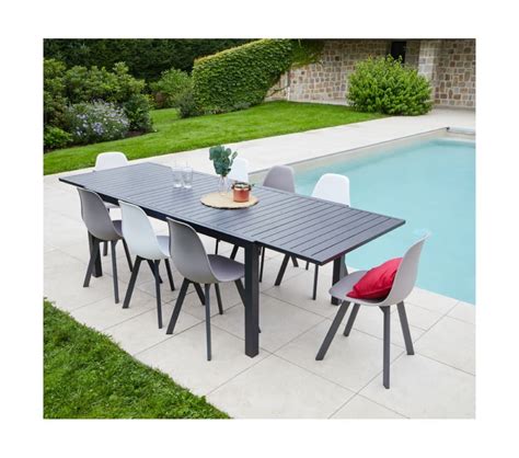 Ensemble De Jardin Places Et Plus En Aluminium Gris Anthracite