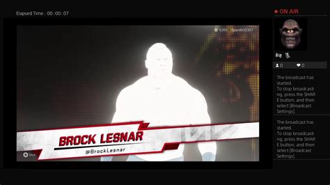 SpacebOi2307 S Live PS4 Broadcast BROCK LESNAR Custom Entrance YouTube