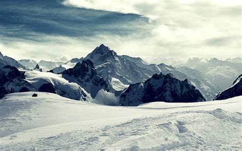 photography, Nature, Landscape, Mountain, Snow, Clouds Wallpapers HD